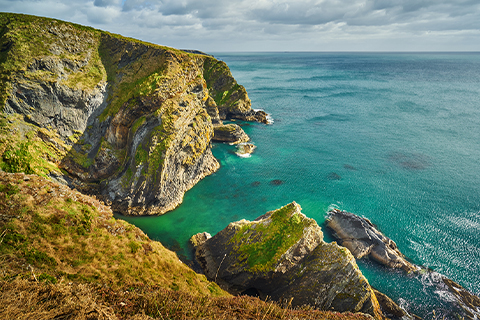 Scenic coastal landscape in Cork, Ireland.