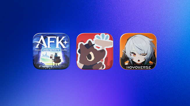 Icons representing the 2024 iPhone Game of the Year finalists: AFK Journey, The WereCleaner, and Zenless Zone Zero.