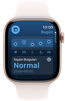 Yeni Sa?l?k uygulamas?n? g?steren Apple?Watch.