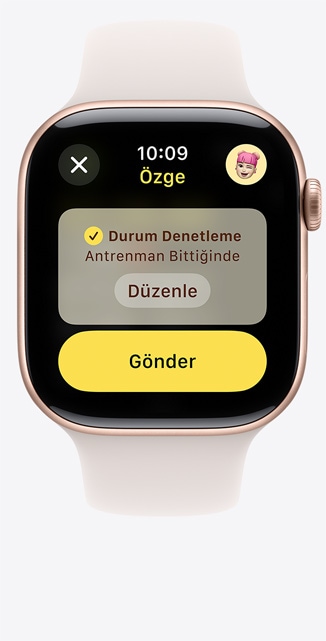 Apple Watch Series 10’daki Antrenman Durum Denetleme ekran?n?n ?nden g?rünümü 