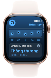 Apple Watch displaying the new Vitals app.