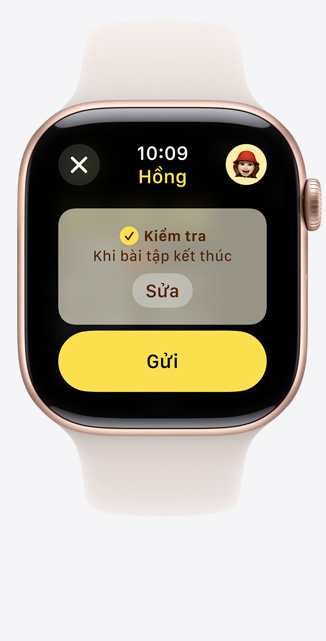 M?t tr??c c?a màn hình Ki?m Tra Bài T?p trên Apple Watch Series 10 